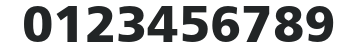 SALFrutiger-XBold numbers preview