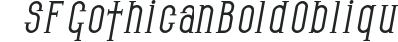 SF Gothican Bold Oblique preview