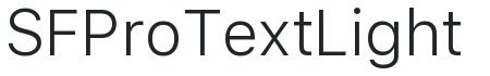 SF Pro Text Light preview