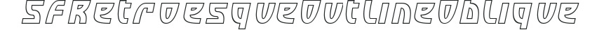 SF Retroesque Outline Oblique preview
