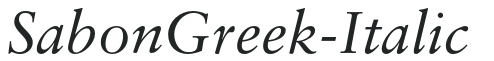 SabonGreek-Italic preview