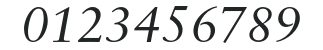 SabonGreek-Italic numbers preview