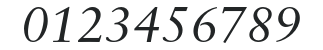 SabonLTStd-Italic numbers preview