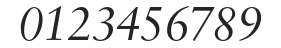 SabonMTStd-Italic numbers preview