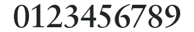 SabonMTStd-Semibold numbers preview