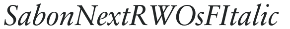 SabonNext RW OsF Italic preview