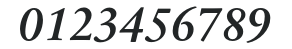 SabonNext RW RegDemi Bold Italic numbers preview
