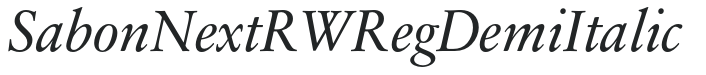SabonNext RW RegDemi Italic preview