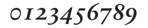 SabonNext RW SCDemi Bold Italic numbers preview