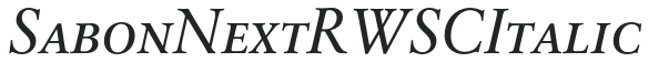 SabonNext RW SC Italic preview