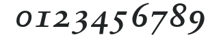 SabonOldstyleFigures-Bold Italic numbers preview