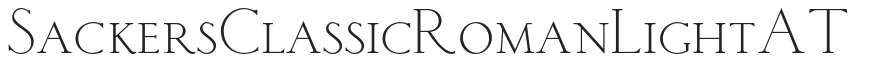 Sackers Classic Roman Light AT letters preview