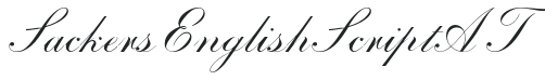 Sackers English Script AT letters preview