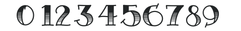 SailorGothic-Shaded numbers preview