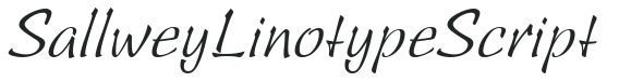 Sallwey Linotype Script preview
