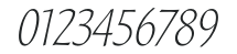 SamSans-ThinItalic numbers preview