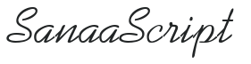 Sanaa Script letters preview