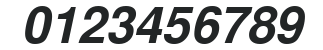 Sans Bold Italic numbers preview