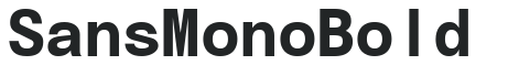 SansMono Bold preview