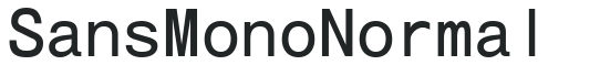 SansMono Normal preview