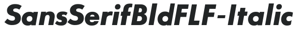 SansSerifBldFLF-Italic preview