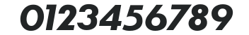 SansSerifBldFLF-Italic numbers preview