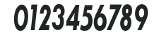SansSerifBldFLFCond-Italic numbers preview