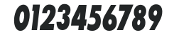 SansSerifExbFLFCond-Italic numbers preview
