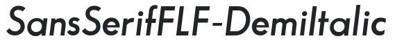 SansSerifFLF-DemiItalic preview