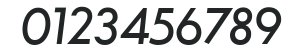 SansSerifFLF-DemiItalic numbers preview