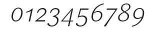 Sari-LightItalic numbers preview