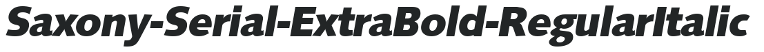 Saxony-Serial-ExtraBold-RegularItalic preview
