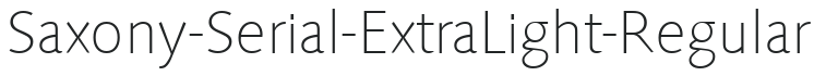 Saxony-Serial-ExtraLight-Regular letters preview