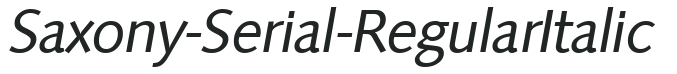 Saxony-Serial-RegularItalic preview