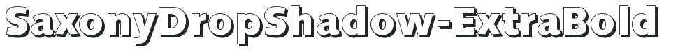 SaxonyDropShadow-ExtraBold preview