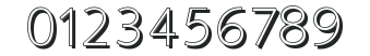 SaxonyDropShadow-ExtraLight numbers preview
