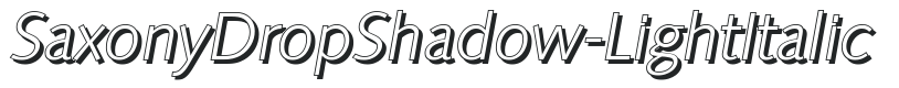 SaxonyDropShadow-Light Italic preview