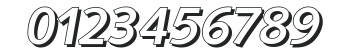 SaxonyDropShadow-Medium Italic numbers preview