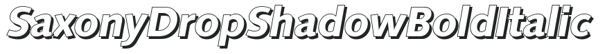 SaxonyDropShadow Bold Italic preview