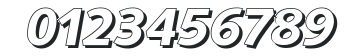 SaxonyDropShadow Bold Italic numbers preview