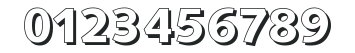 SaxonyDropShadow Bold numbers preview