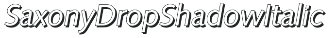 SaxonyDropShadow Italic preview