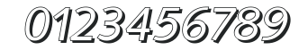 SaxonyDropShadow Italic numbers preview
