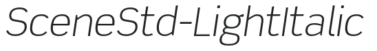 SceneStd-LightItalic preview