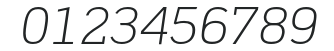 SceneStd-LightItalic numbers preview