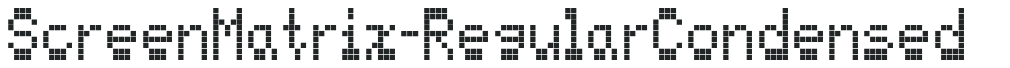 ScreenMatrix-RegularCondensed letters preview