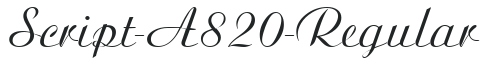 Script-A820-Regular letters preview