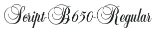Script-B650-Regular letters preview