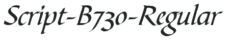 Script-B730-Regular letters preview