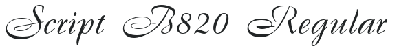 Script-B820-Regular letters preview